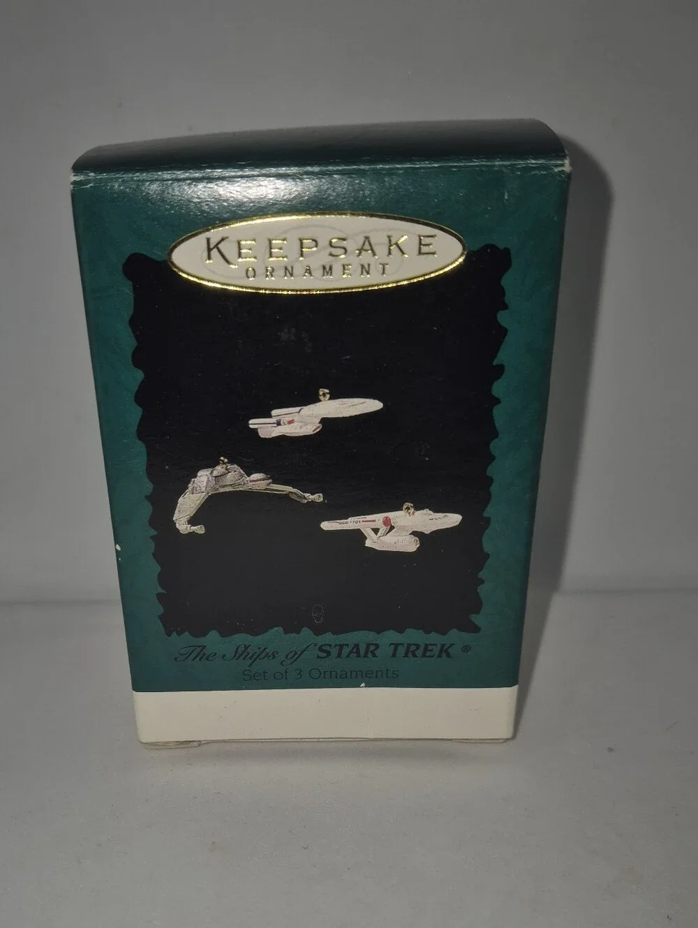 The ships of star trek Ornamant 3 Mini Pieces 1995